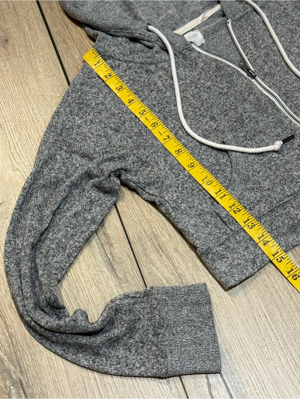 Urban Outfitters Gray Soft Knit Cropped Zip Up Hoodie Lounge Jacket | Small - Picture 13 of 15